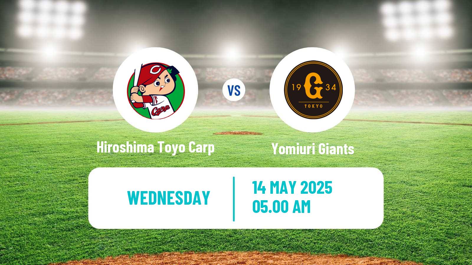 Baseball NPB Hiroshima Toyo Carp - Yomiuri Giants
