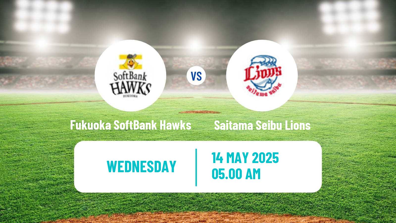 Baseball NPB Fukuoka SoftBank Hawks - Saitama Seibu Lions