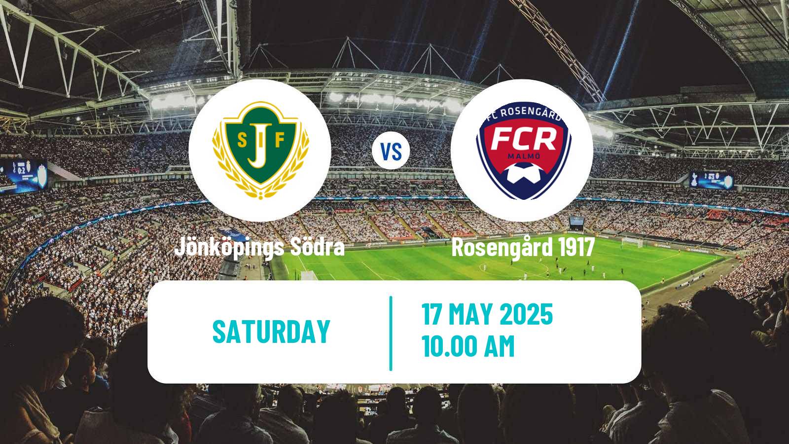Soccer Swedish Division 1 Södra Jönköpings Södra - Rosengård 1917