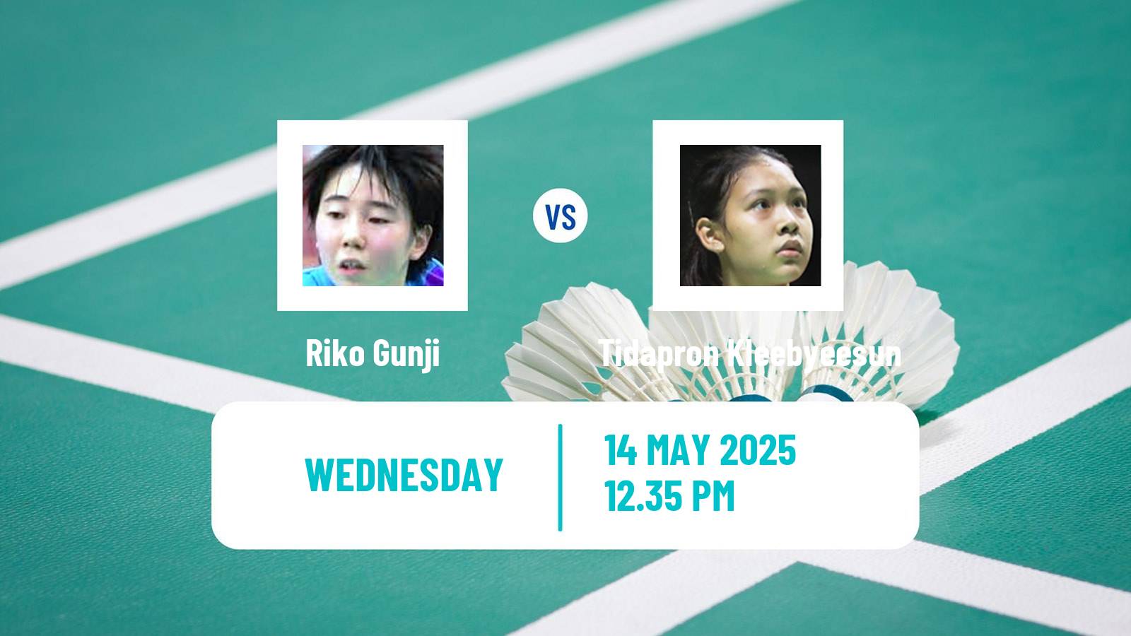 Badminton BWF World Tour Thailand Open Women Riko Gunji - Tidapron Kleebyeesun