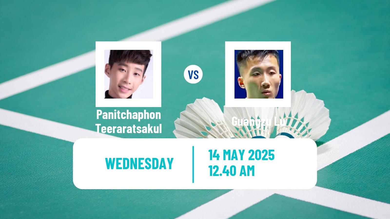 Badminton BWF World Tour Thailand Open Men Panitchaphon Teeraratsakul - Guangzu Lu