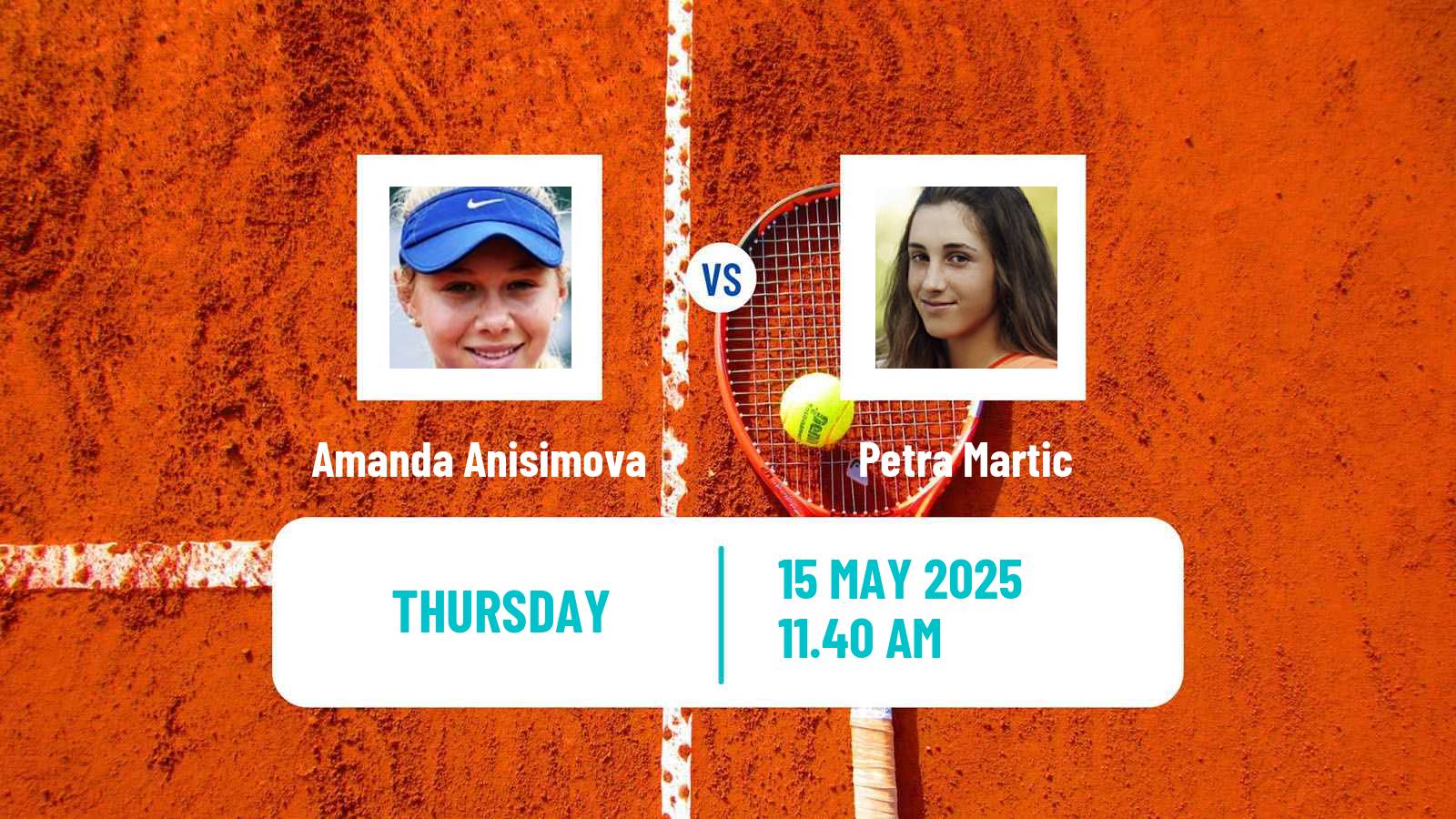 Tennis Paris Challenger Women Amanda Anisimova - Petra Martic