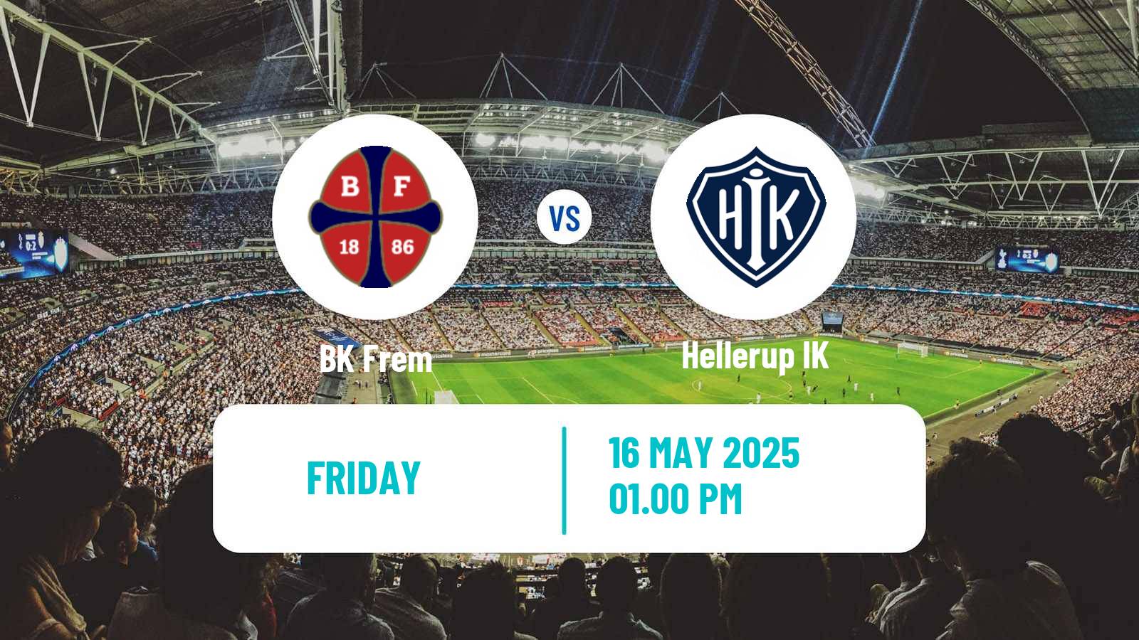 Soccer Danish 2 Division BK Frem - Hellerup