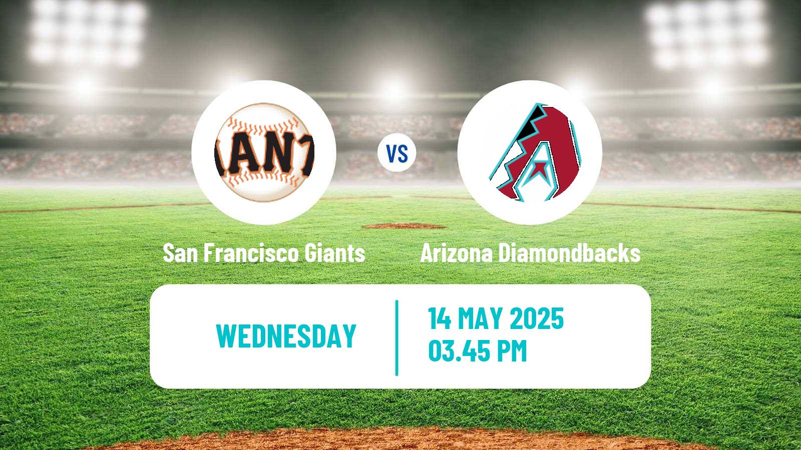 Baseball MLB San Francisco Giants - Arizona Diamondbacks