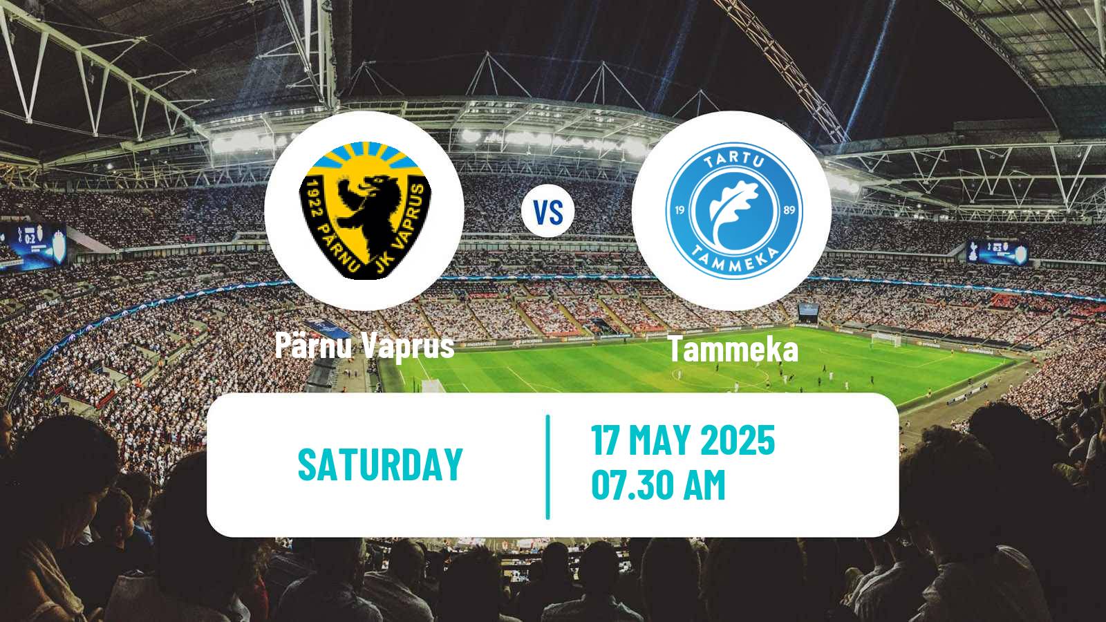 Soccer Estonian Meistriliiga Pärnu Vaprus - Tammeka