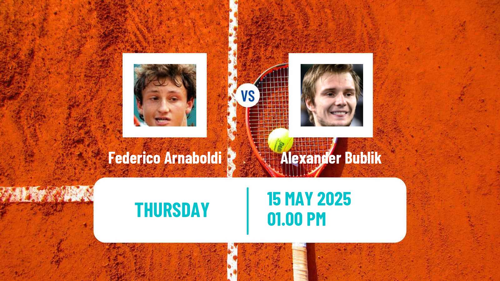 Tennis Turin 2 Challenger Men Federico Arnaboldi - Alexander Bublik