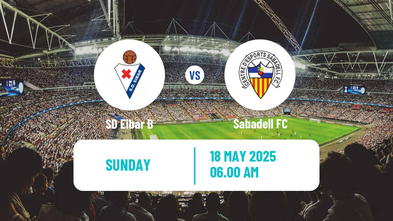 Soccer Spanish Segunda RFEF - Group 1 Eibar B - Sabadell