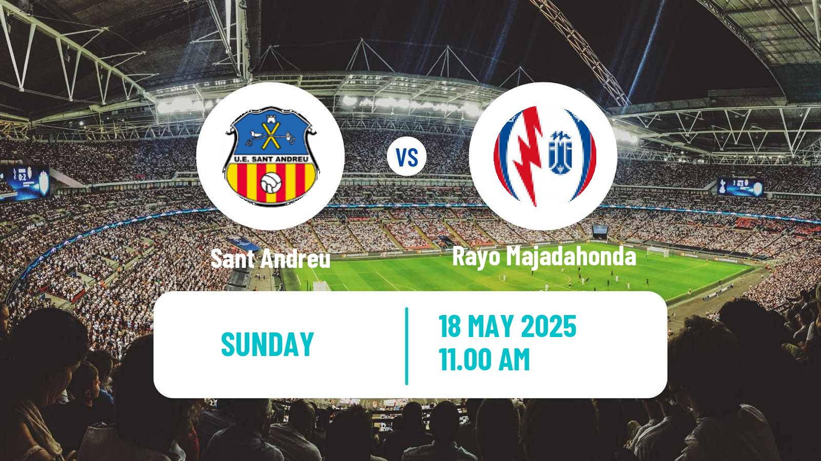 Soccer Spanish Segunda RFEF - Group 1 Sant Andreu - Rayo Majadahonda