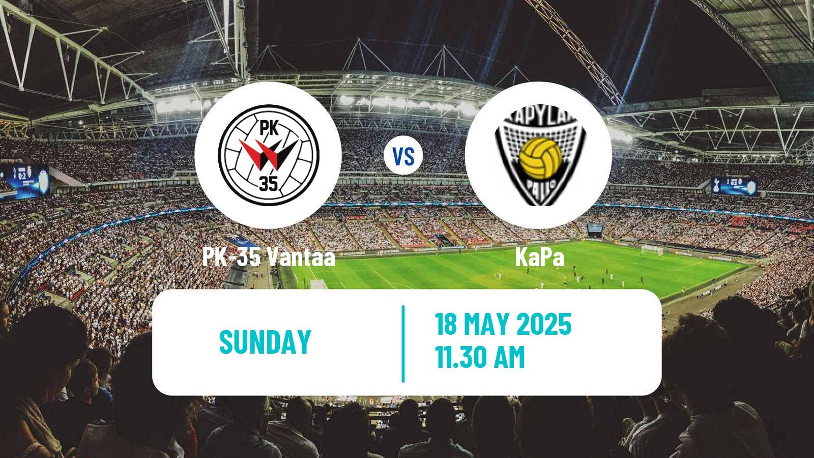 Soccer Finnish Ykkosliiga PK-35 Vantaa - KaPa