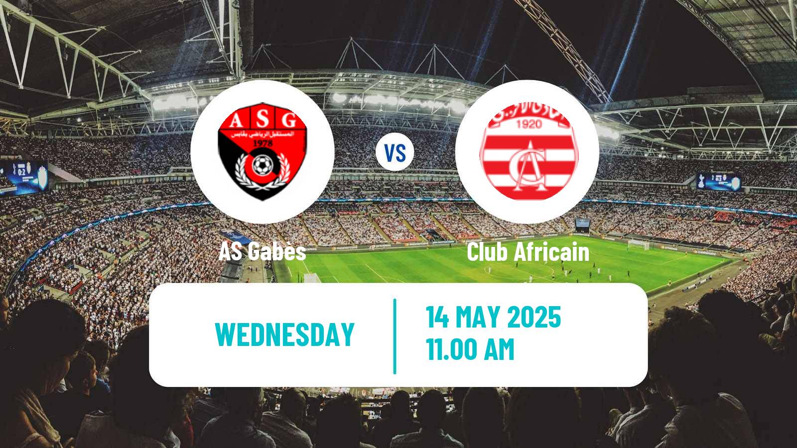 Soccer Tunisian Ligue Professionnelle 1 Gabès - Club Africain