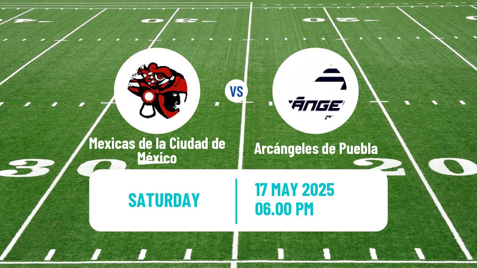 American football Mexican LFA Mexicas de la Ciudad de México - Arcángeles de Puebla