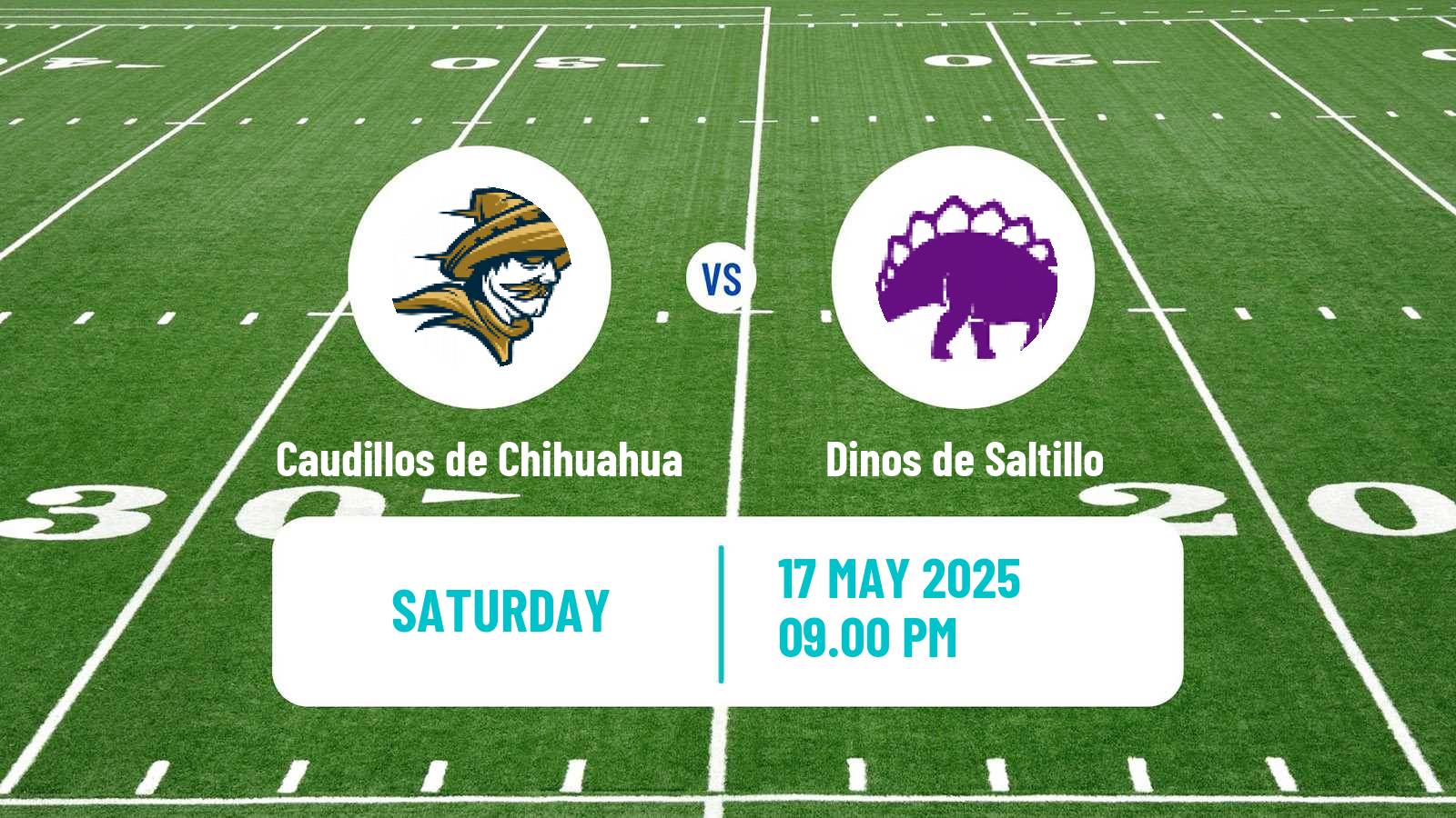 American football Mexican LFA Caudillos de Chihuahua - Dinos de Saltillo