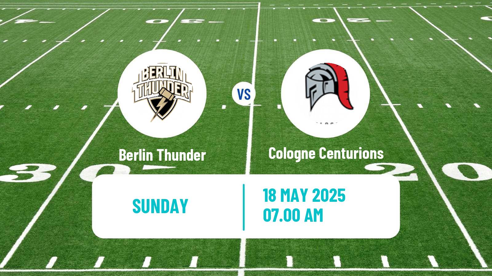 American football European League of American Football Berlin Thunder - Cologne Centurions