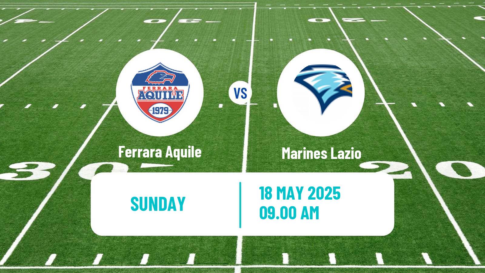 American football Italian IFL Ferrara Aquile - Marines Lazio