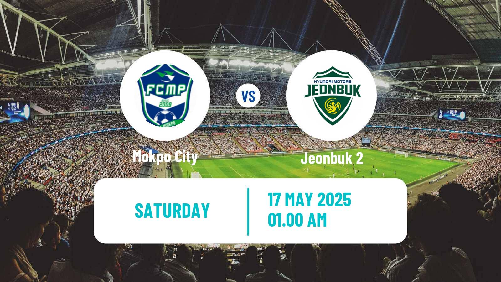 Soccer South Korean K3 League Mokpo City - Jeonbuk 2