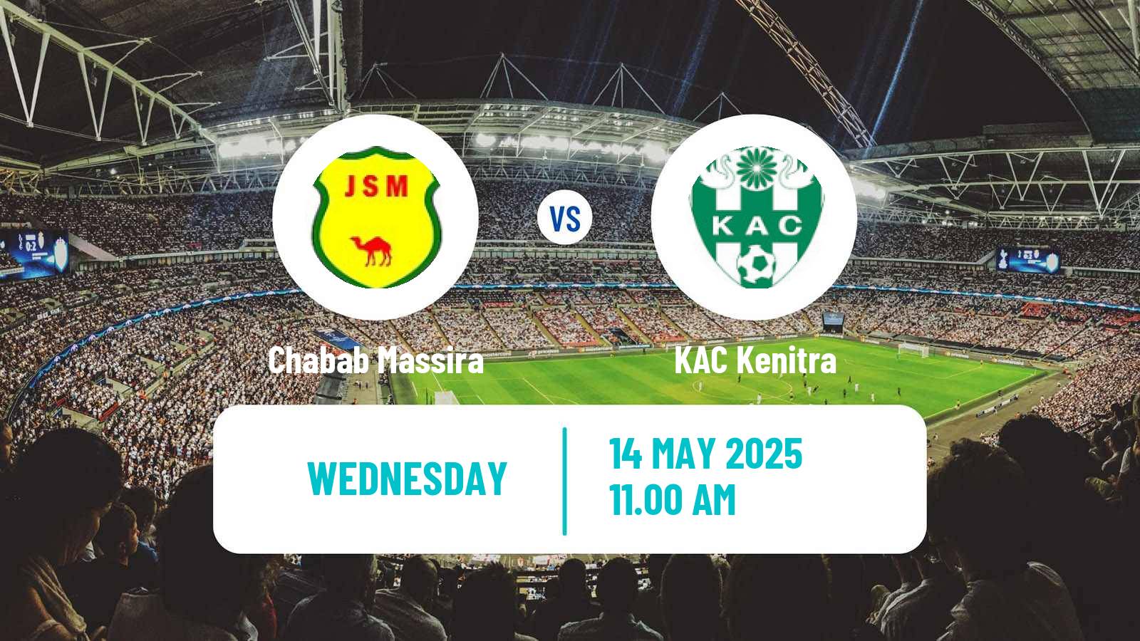 Soccer Moroccan Botola 2 Chabab Massira - KAC Kenitra