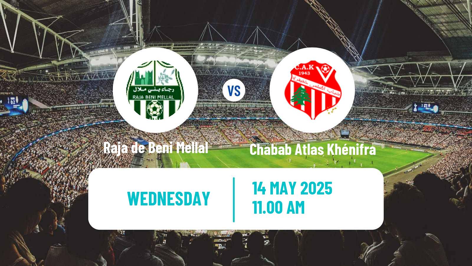 Soccer Moroccan Botola 2 Raja de Beni Mellal - Chabab Atlas Khénifra