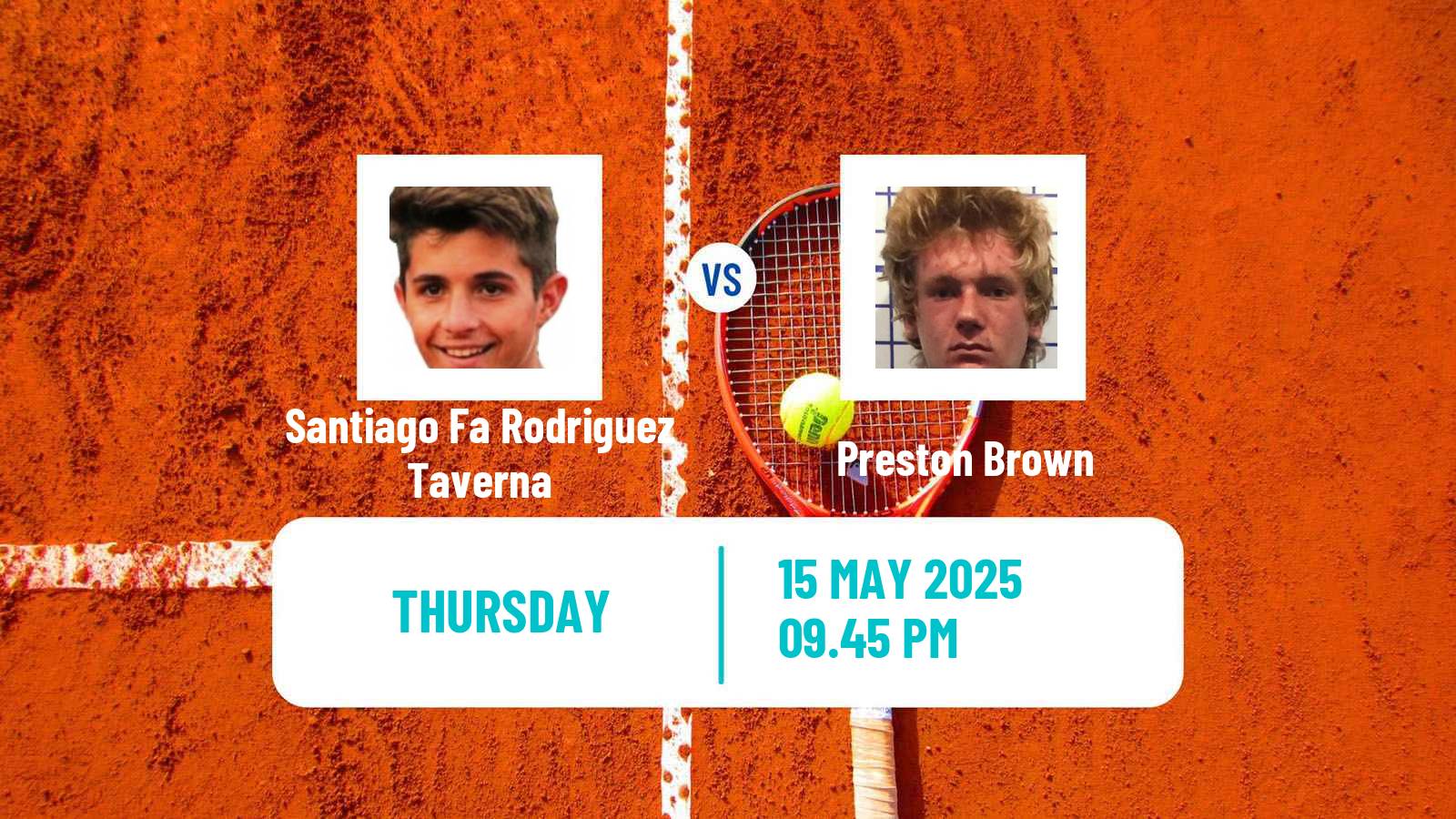 Tennis ITF M25 Xalapa Men Santiago Fa Rodriguez Taverna - Preston Brown
