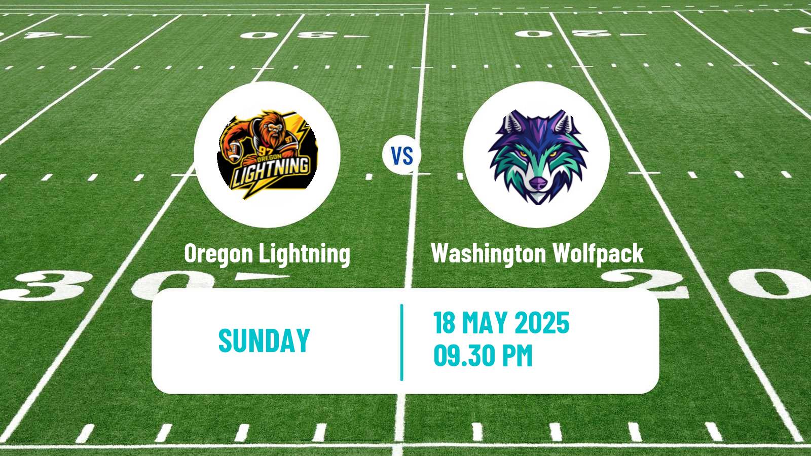 Arena football AF1 Oregon Lightning - Washington Wolfpack