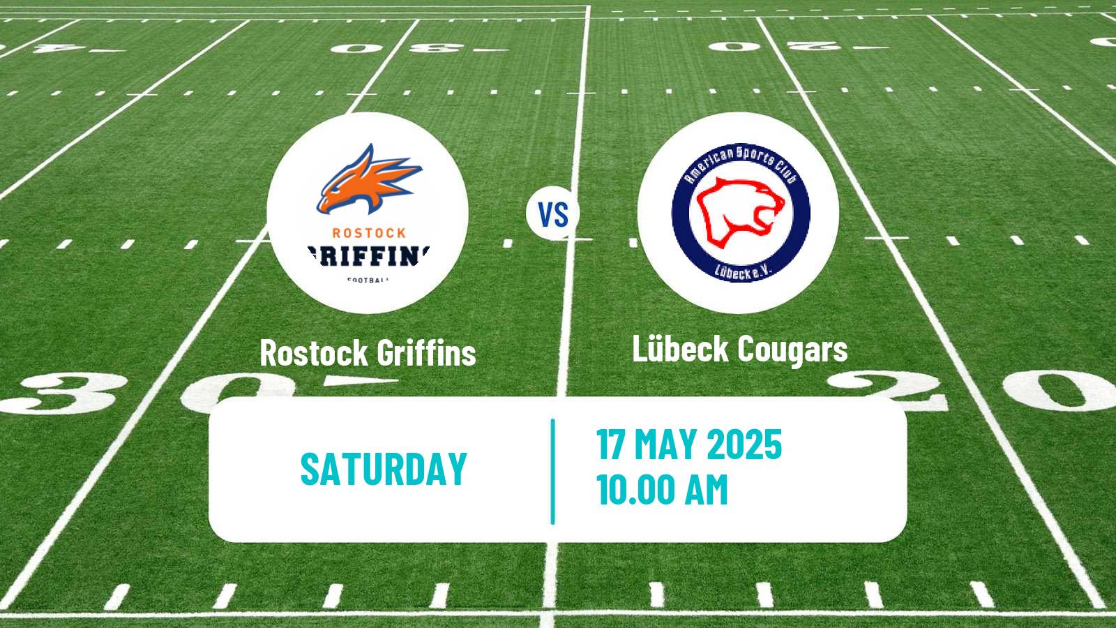 American football German GFL 2 Rostock Griffins - Lübeck Cougars