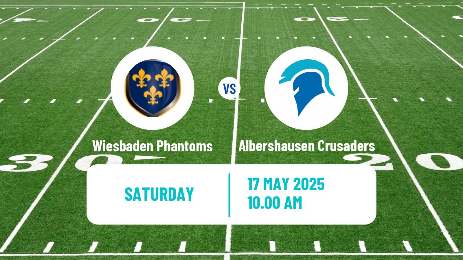 American football German GFL 2 Wiesbaden Phantoms - Albershausen Crusaders