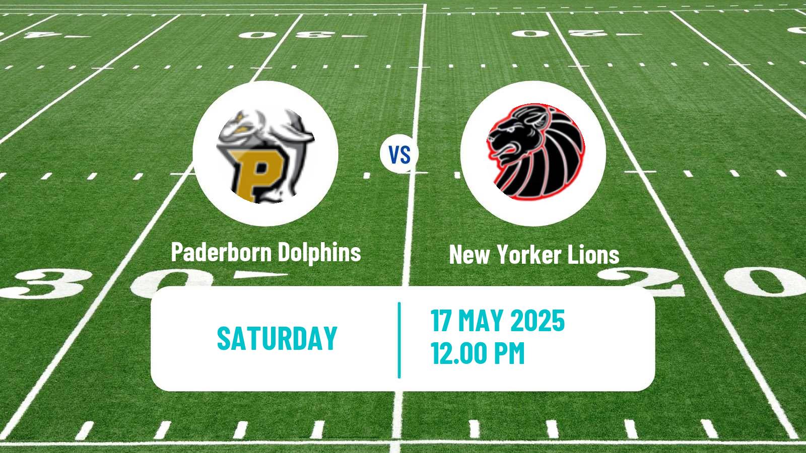 American football German GFL Paderborn Dolphins - New Yorker Lions