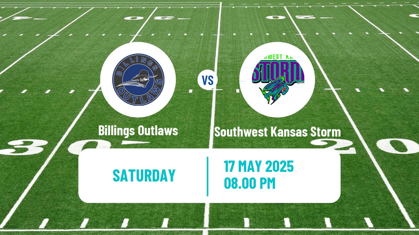Arena football AF1 Billings Outlaws - Southwest Kansas Storm