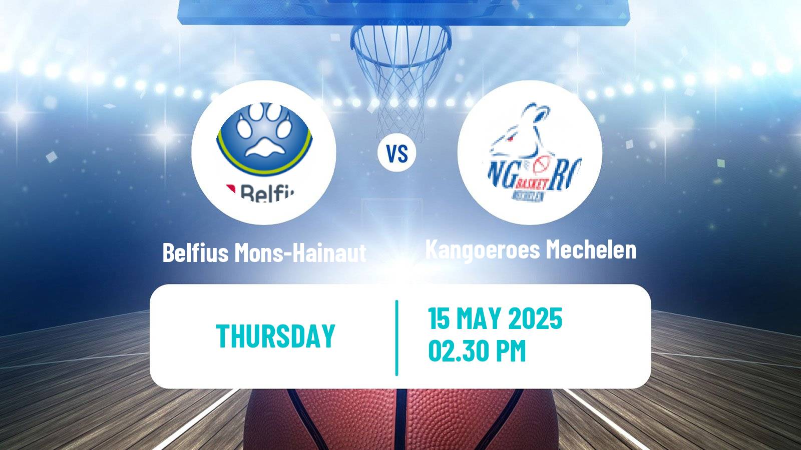 Basketball Belgian Basketball League Belfius Mons-Hainaut - Kangoeroes Mechelen
