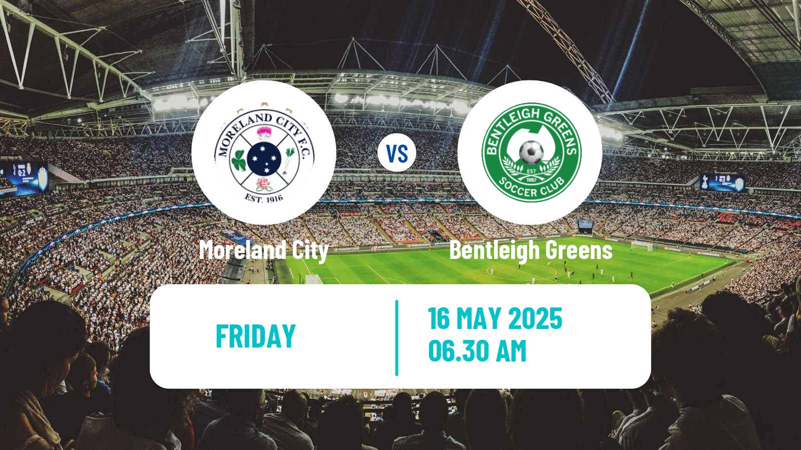 Soccer Australian Victoria Premier League Moreland City - Bentleigh Greens