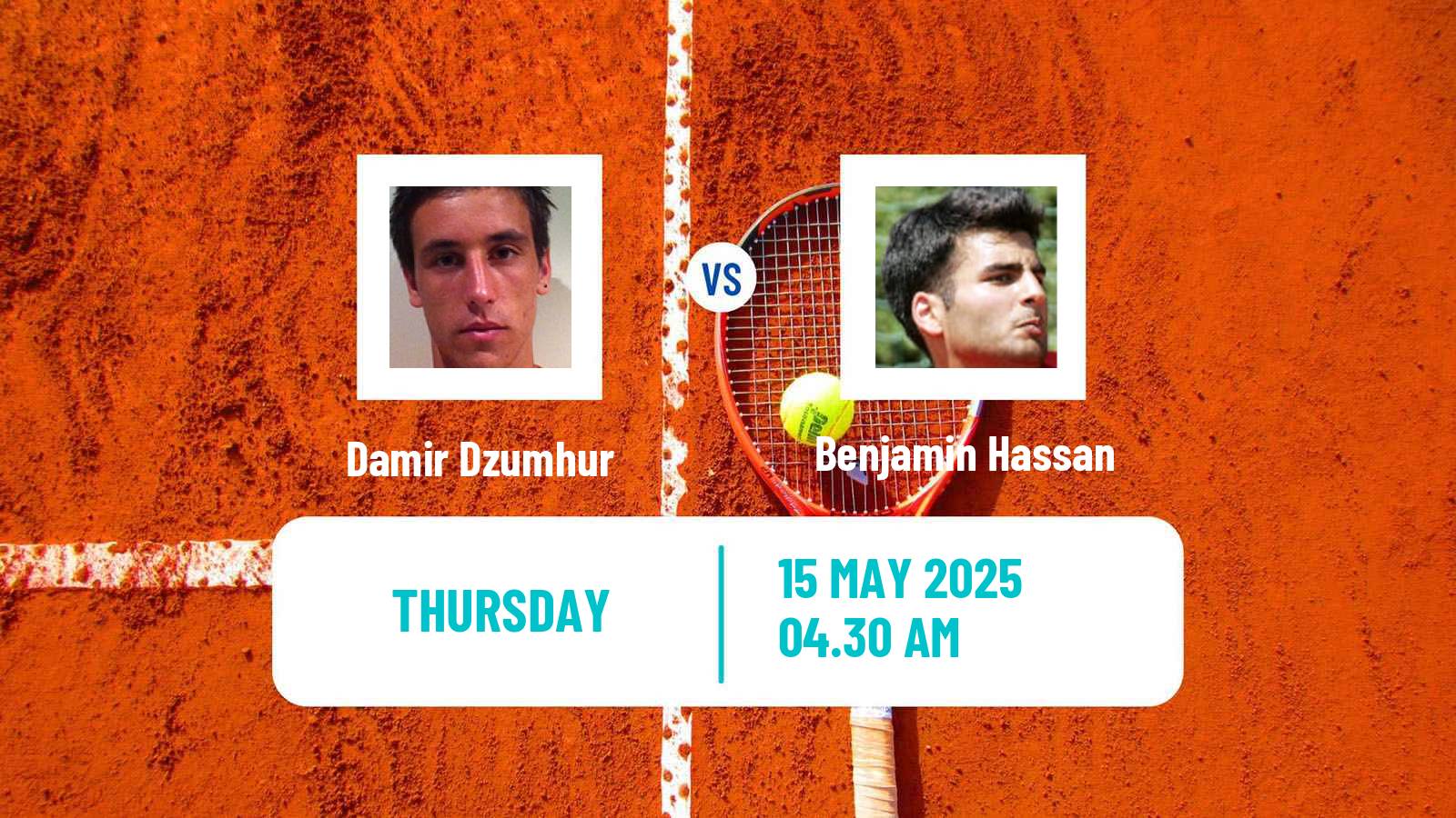 Tennis Bordeaux Challenger Men Damir Dzumhur - Benjamin Hassan