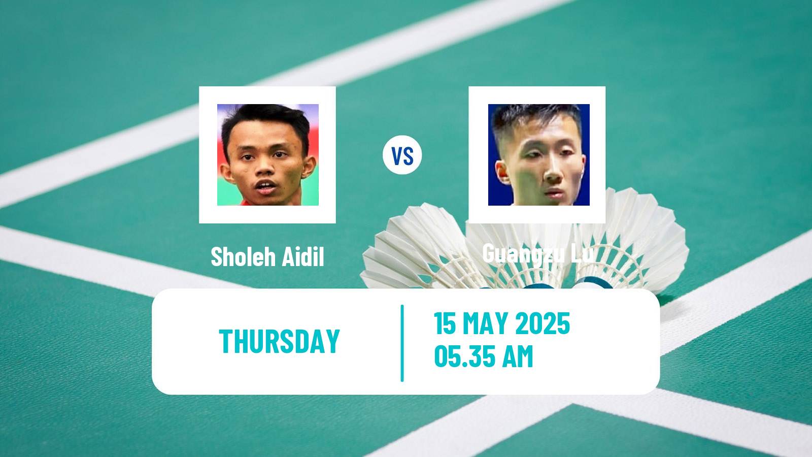 Badminton BWF World Tour Thailand Open Men Sholeh Aidil - Guangzu Lu
