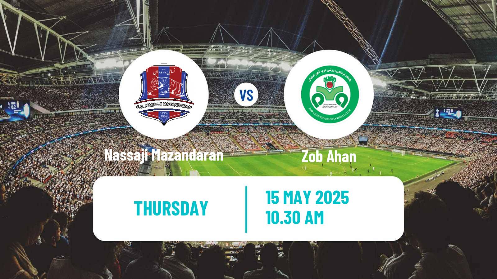 Soccer Iran Pro League Nassaji Mazandaran - Zob Ahan