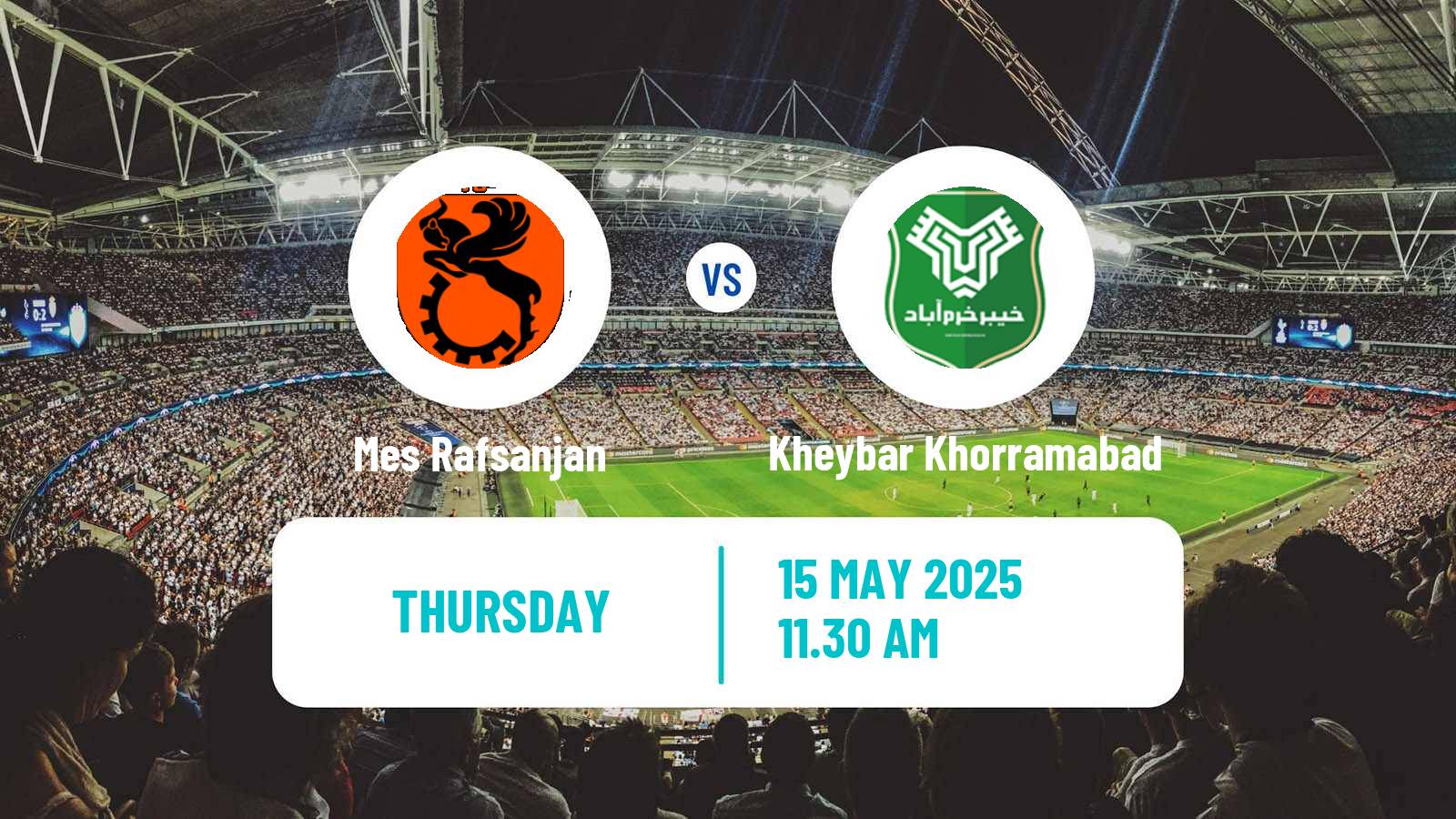 Soccer Iran Pro League Mes Rafsanjan - Kheybar Khorramabad
