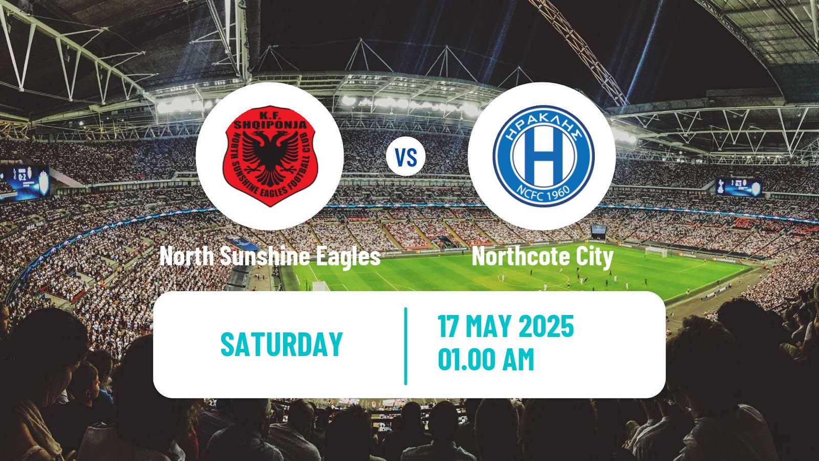 Soccer Australian Victoria Premier League North Sunshine Eagles - Northcote City