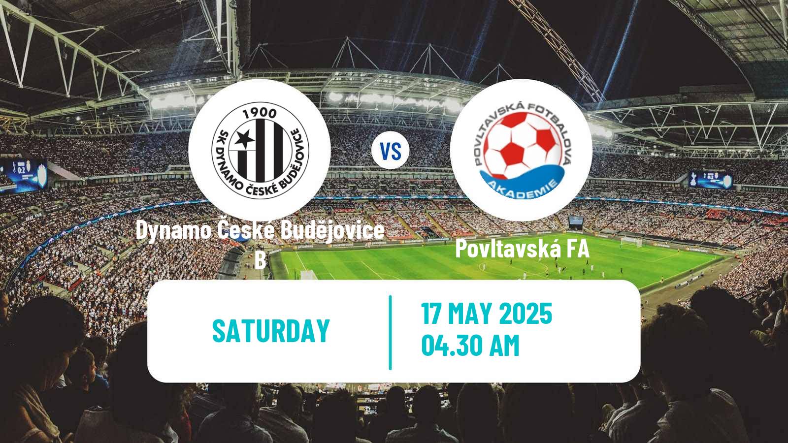 Soccer Czech CFL Group A Dynamo České Budějovice B - Povltavská FA