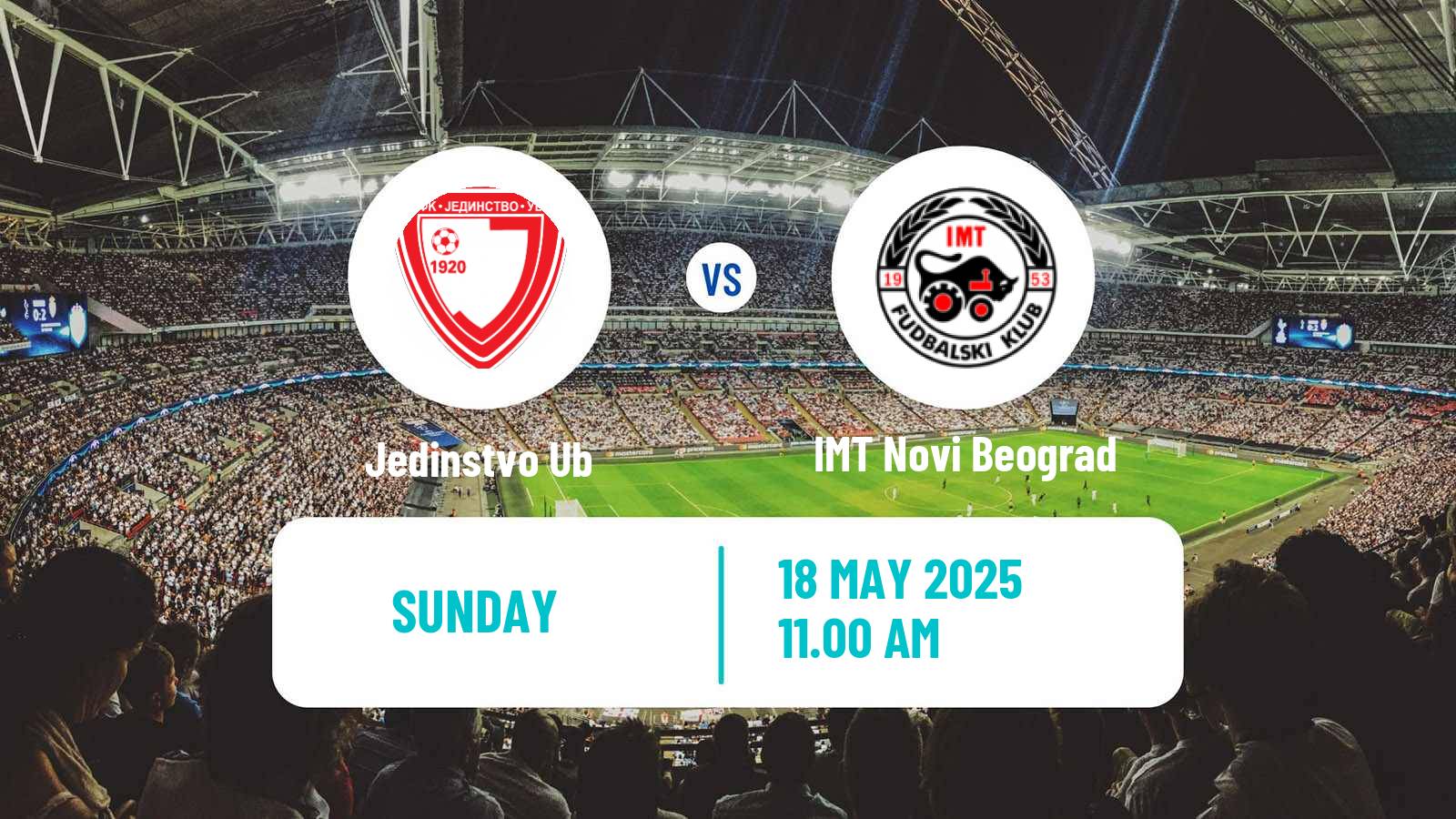 Soccer Serbian Superliga Jedinstvo Ub - IMT Novi Beograd