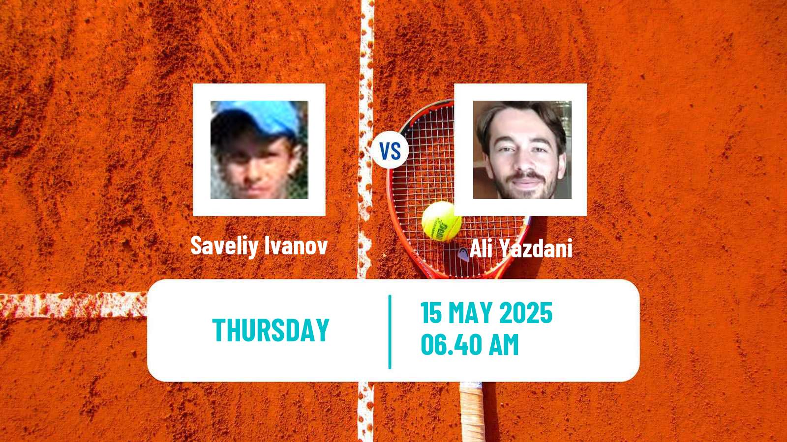 Tennis ITF M15 Tehran 2 Men Saveliy Ivanov - Ali Yazdani