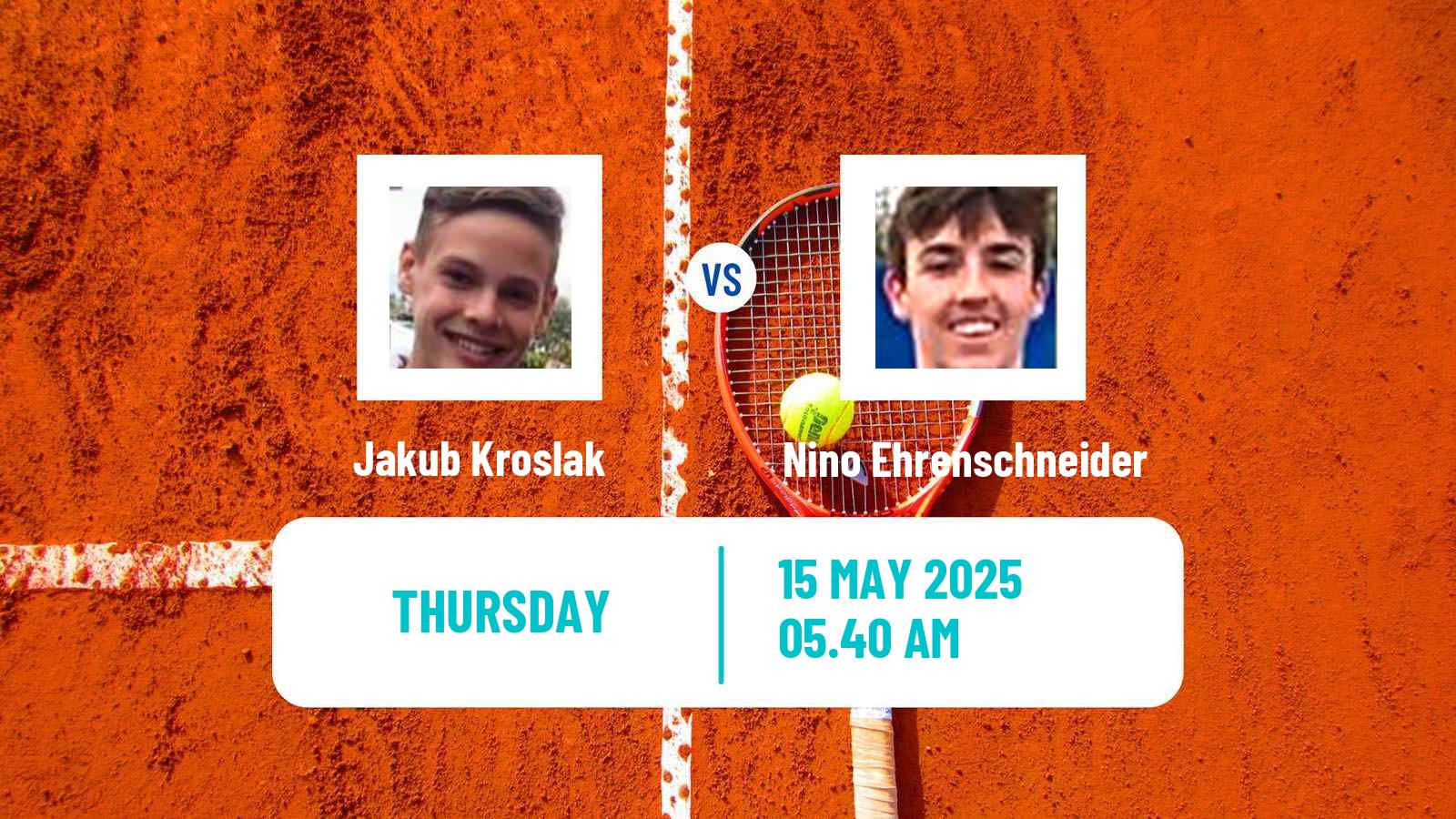 Tennis ITF M15 Monastir 19 Men Jakub Kroslak - Nino Ehrenschneider