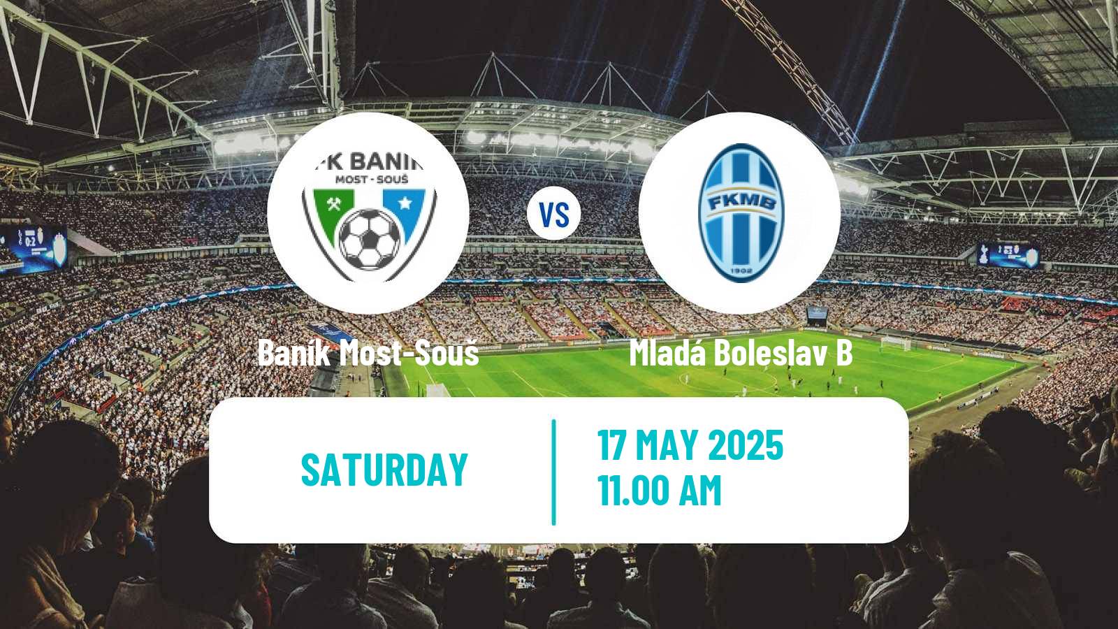 Soccer Czech CFL Group B Baník Most-Souš - Mladá Boleslav B