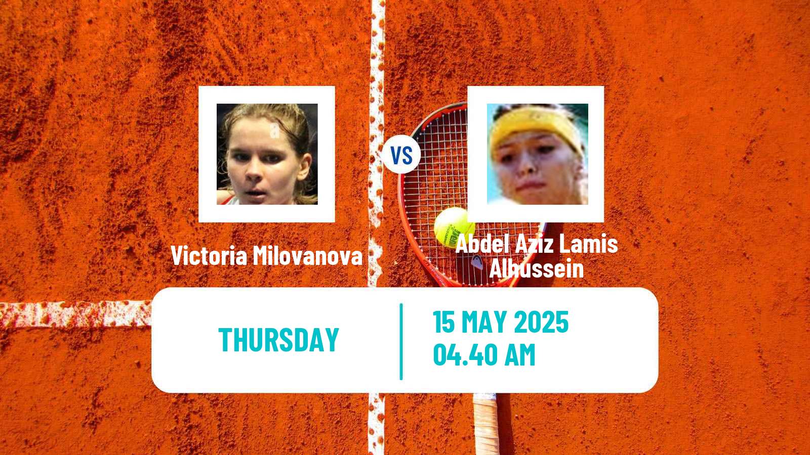 Tennis ITF W15 Monastir 19 Women Victoria Milovanova - Abdel Aziz Lamis Alhussein