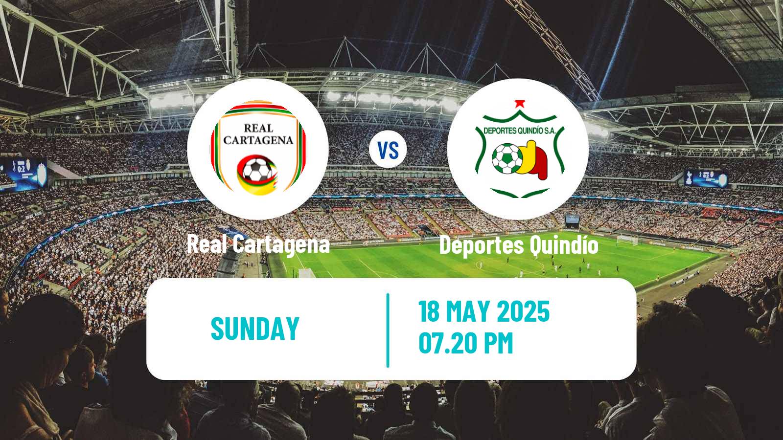 Soccer Colombian Primera B Real Cartagena - Deportes Quindío
