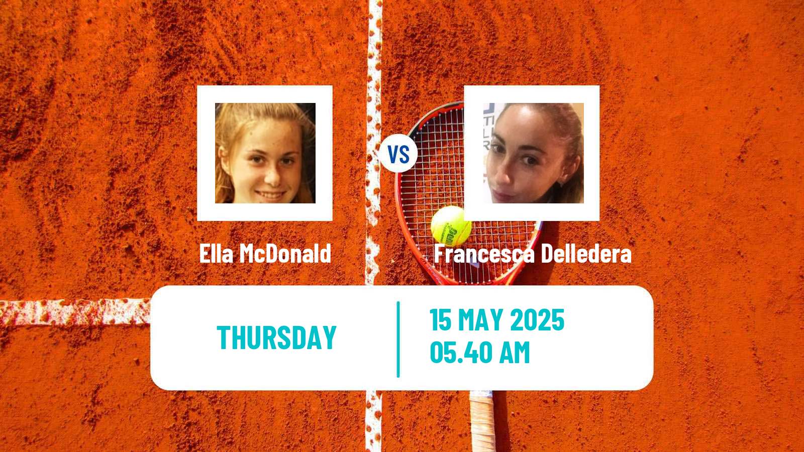 Tennis ITF W15 Monastir 19 Women Ella McDonald - Francesca Delledera