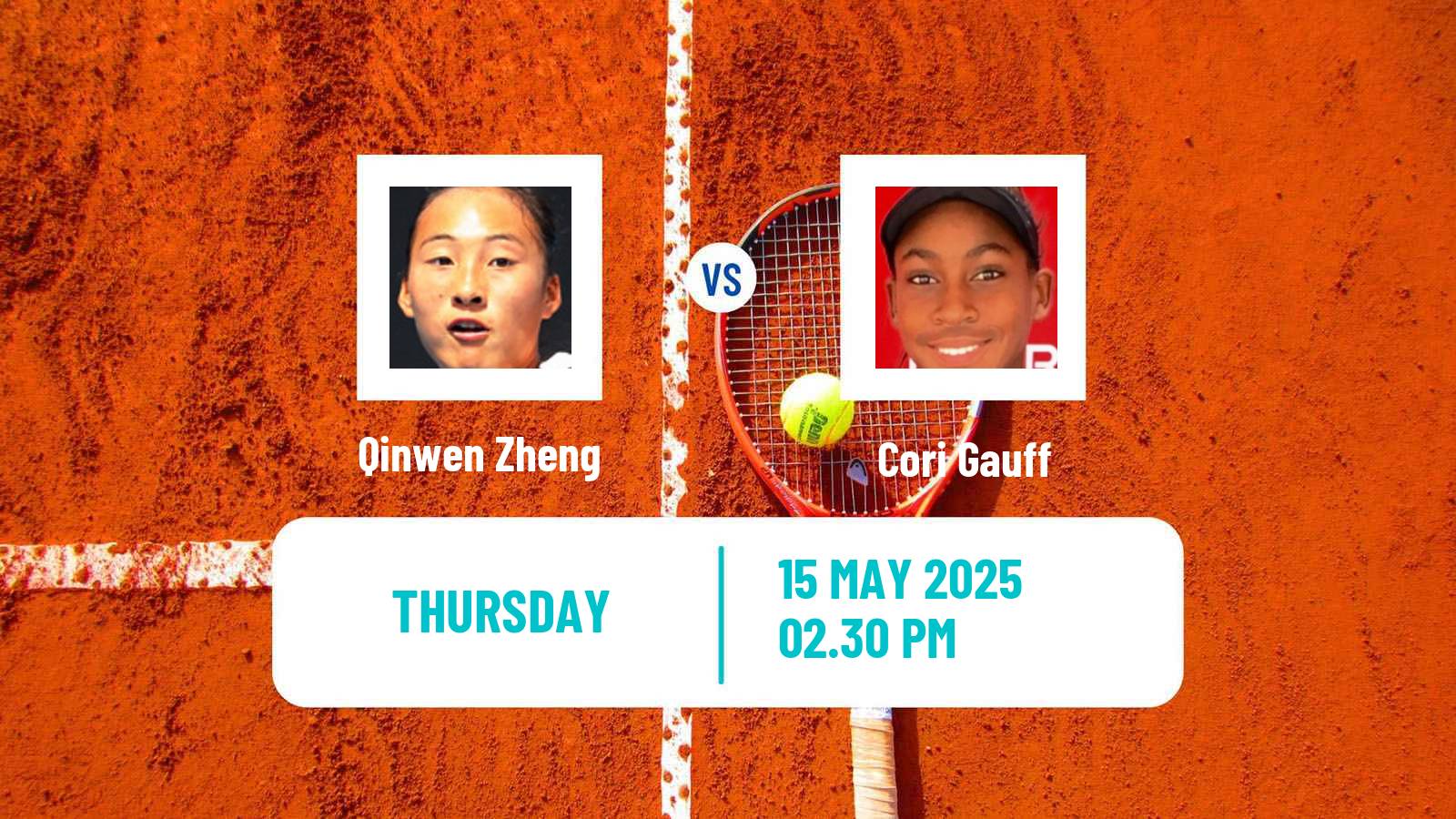 Tennis WTA Roma Qinwen Zheng - Cori Gauff