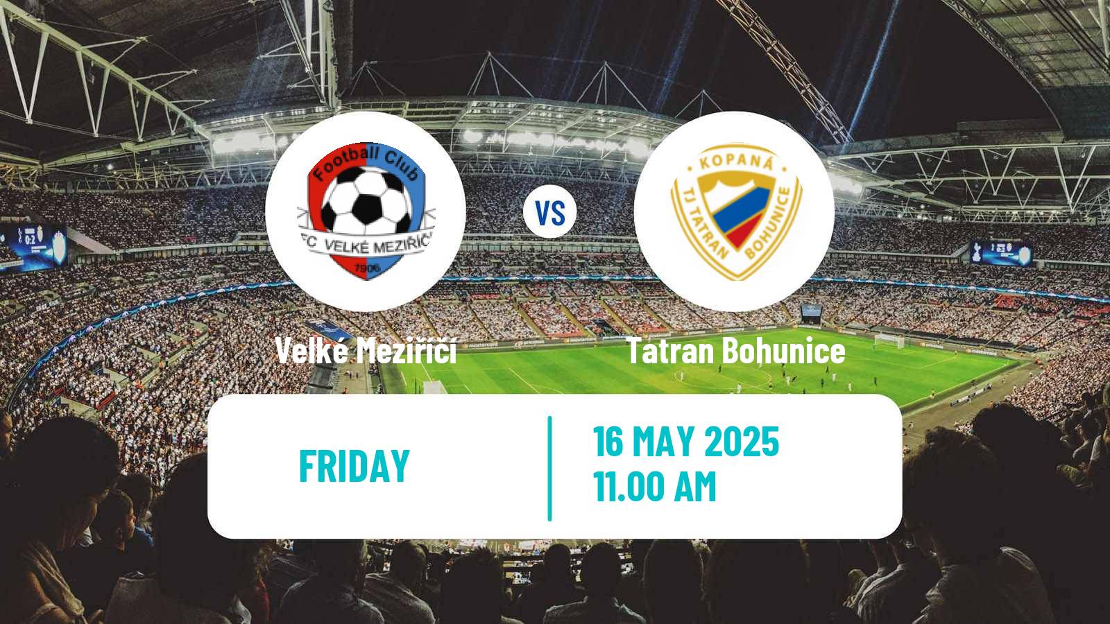 Soccer Czech Division D Velké Meziříčí - Tatran Bohunice