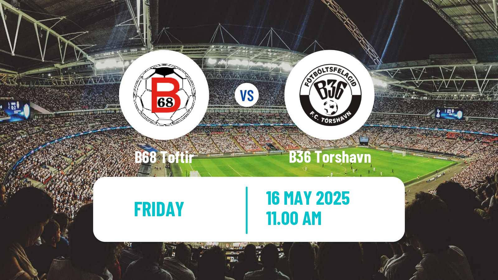 Soccer Faroe Islands Premier League B68 Toftir - B36 Torshavn