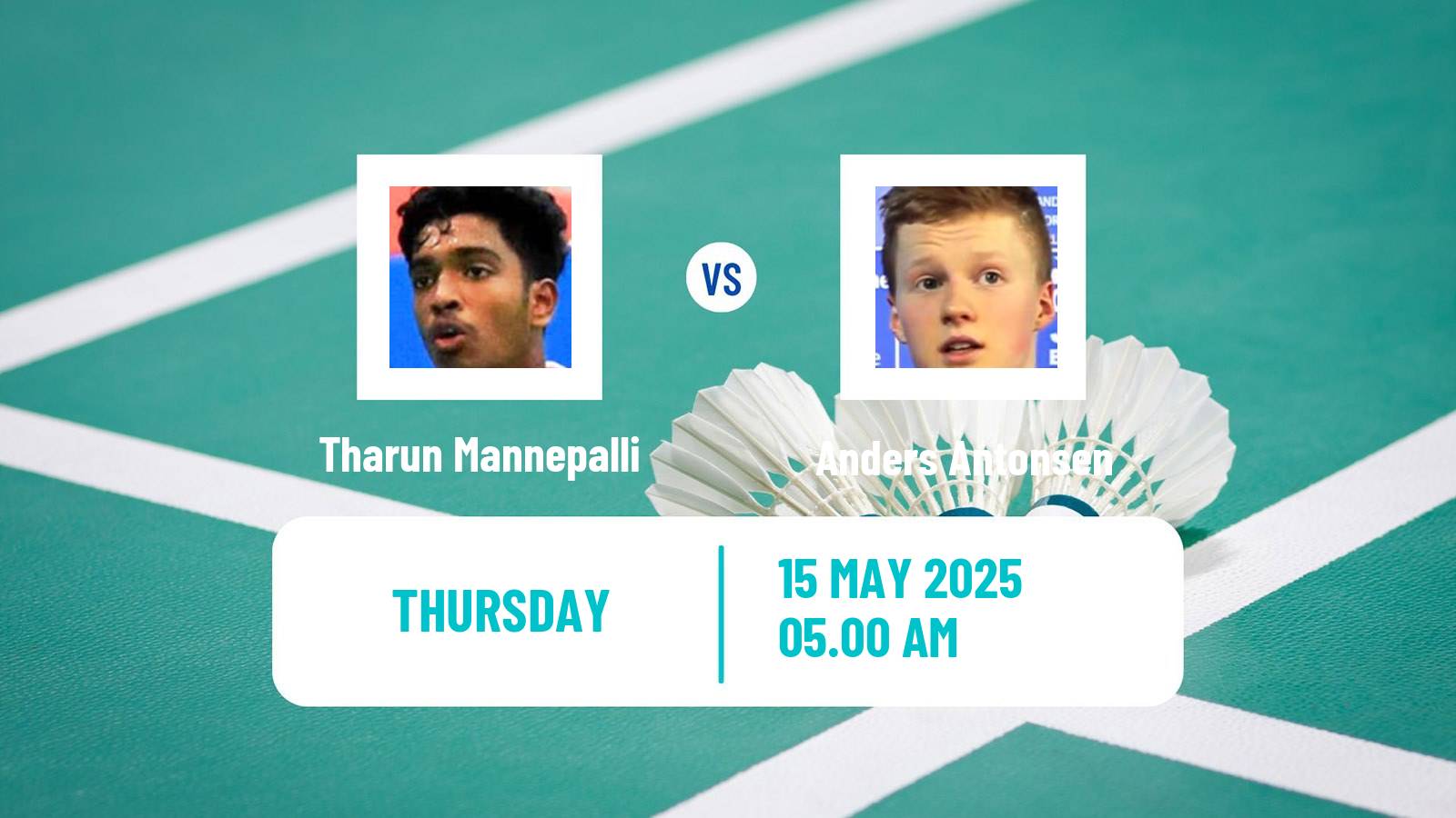 Badminton BWF World Tour Thailand Open Men Tharun Mannepalli - Anders Antonsen
