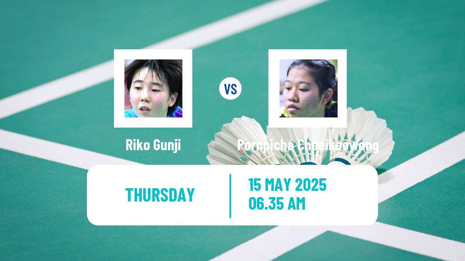 Badminton BWF World Tour Thailand Open Women Riko Gunji - Pornpicha Choeikeewong