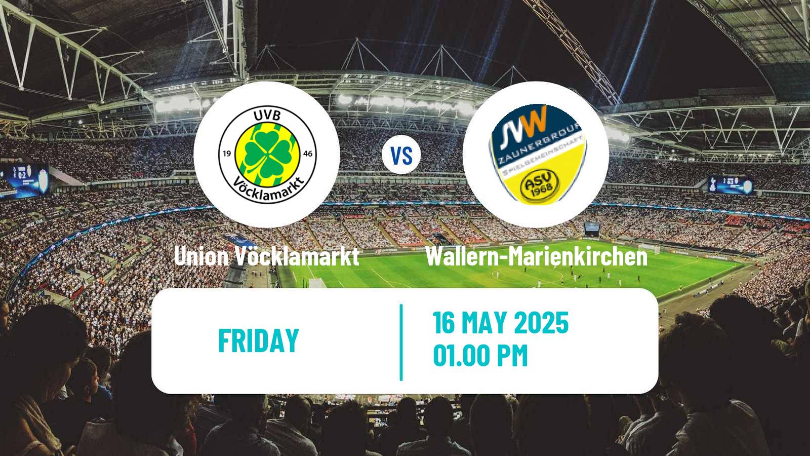 Soccer Austrian Regionalliga Central Union Vöcklamarkt - Wallern-Marienkirchen