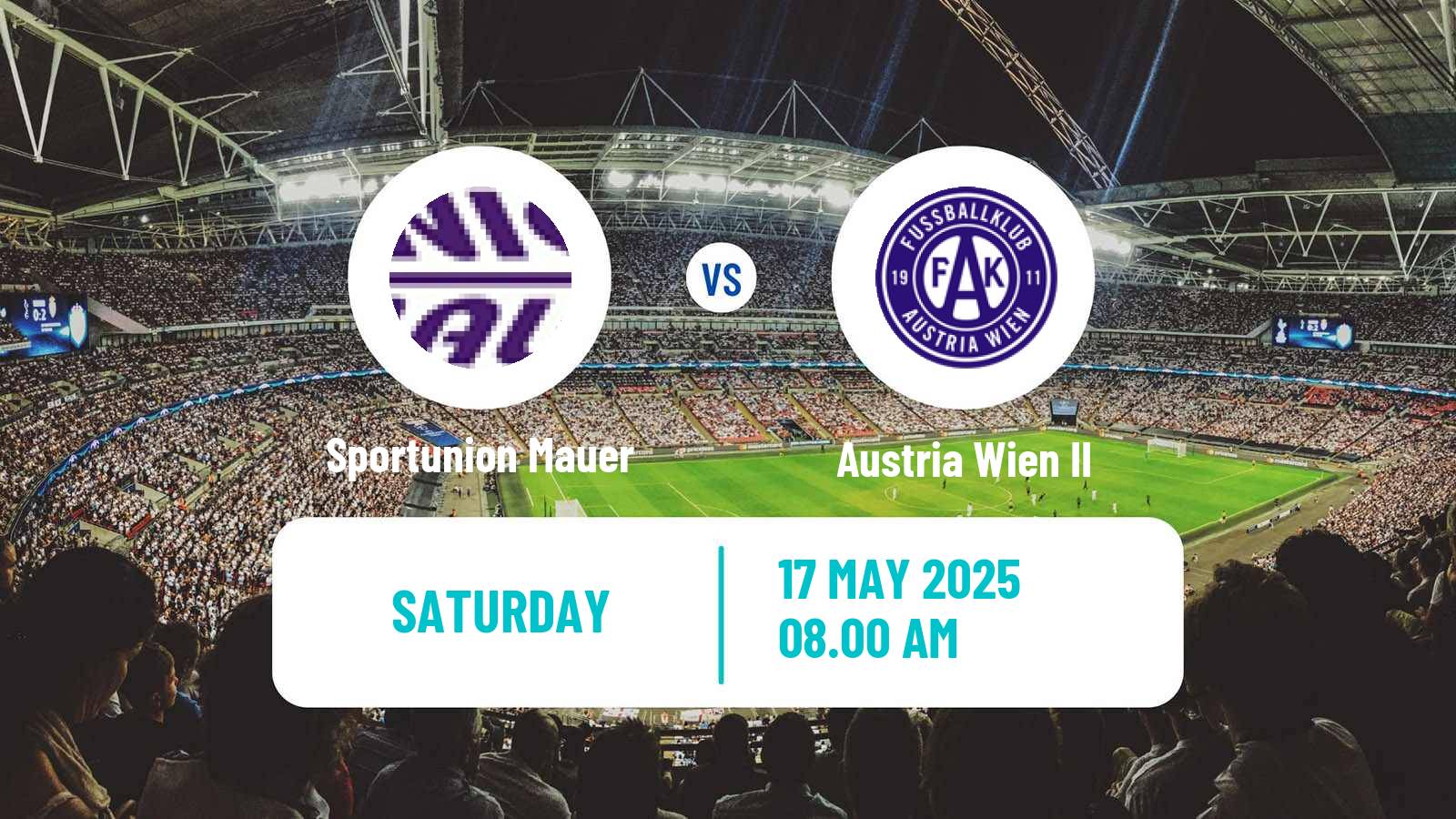 Soccer Austrian Regionalliga East Sportunion Mauer - Austria Wien II