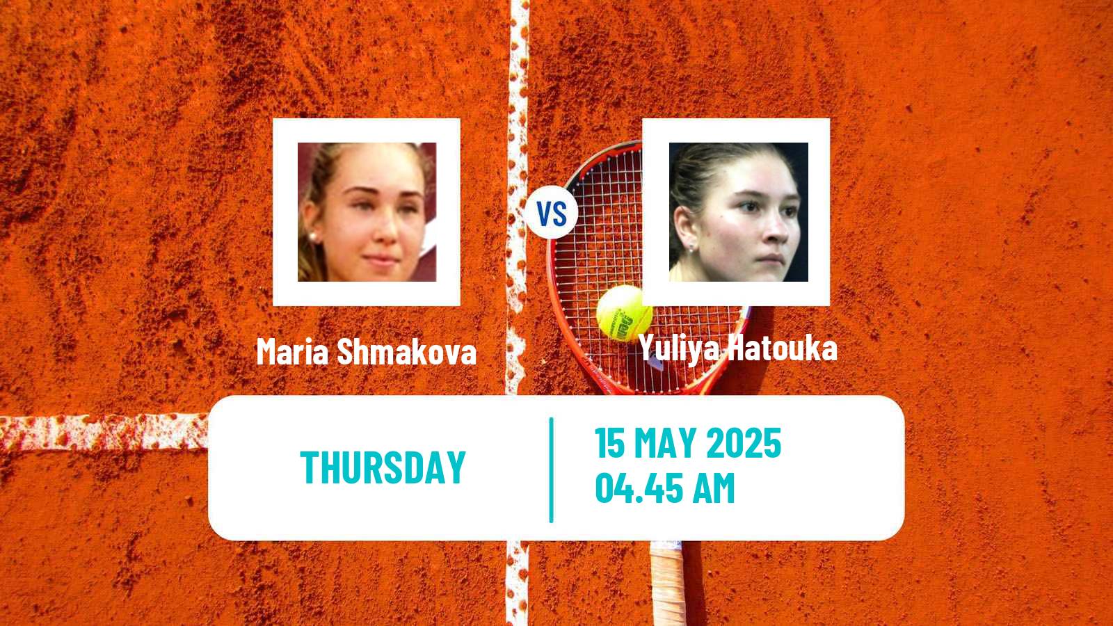 Tennis ITF W15 Kursumlijska Banja 4 Women Maria Shmakova - Yuliya Hatouka